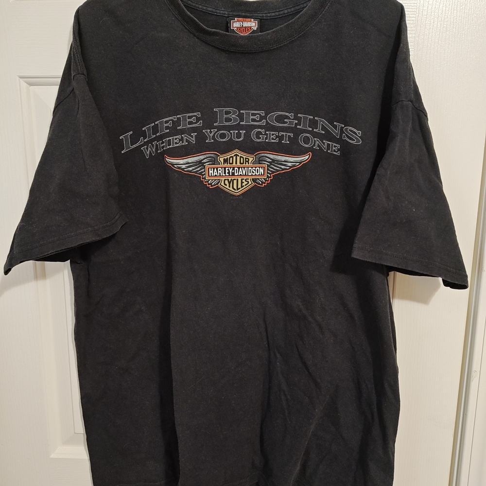 Harley-Davidson Black Tee with Winged Logo